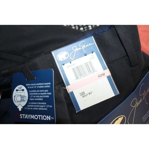 NWT Jack Nicklaus Mens Black Flat Front Polyester Golf Shorts 40 - Picture 6 of 6